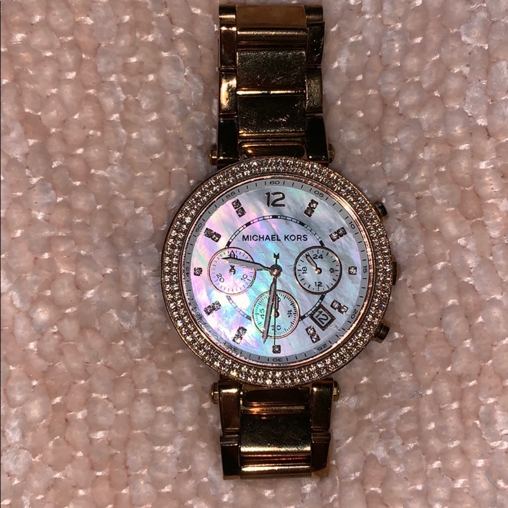 Rose gold Michael Kors watch